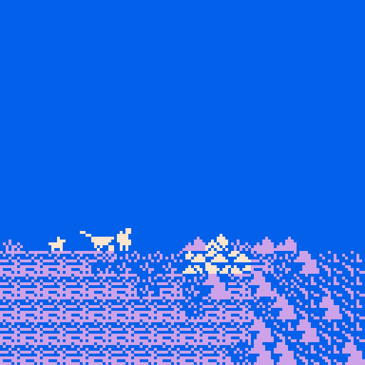 gameplay gif of human gathering rocks and loading into wheelbarrow with direction and avatar changes